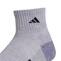 adidas Cushioned Mens 3 Pair Quarter Ankle Socks