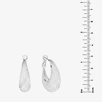 Sparkle Allure Womens Crystal 31.4mm Hoop Earrings