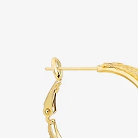 Sparkle Allure Womens Crystal 14K Gold Over Brass 31.4mm Hoop Earrings