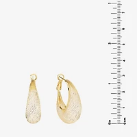 Sparkle Allure Womens Crystal 14K Gold Over Brass 31.4mm Hoop Earrings