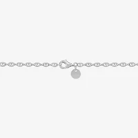 Made In Italy Womens Sterling Silver 18 Inch Link Necklace