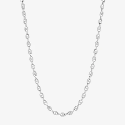 Made in Italy Womens Sterling Silver 18 1/2 Inch Link Necklace