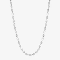 Made In Italy Womens Sterling Silver 18 Inch Link Necklace