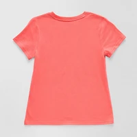 Xersion Little & Big Kid Girls Crew Neck Short Sleeve Regular Fit Graphic T-Shirt