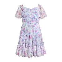Lilt Big Kid Girls Short Sleeve A-Line Dress