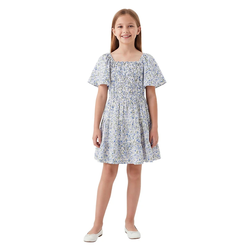 Bonnie Jean Big Kid Girls Short Sleeve Flutter A-Line Dress