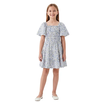 Bonnie Jean Big Kid Girls Short Sleeve Flutter A-Line Dress