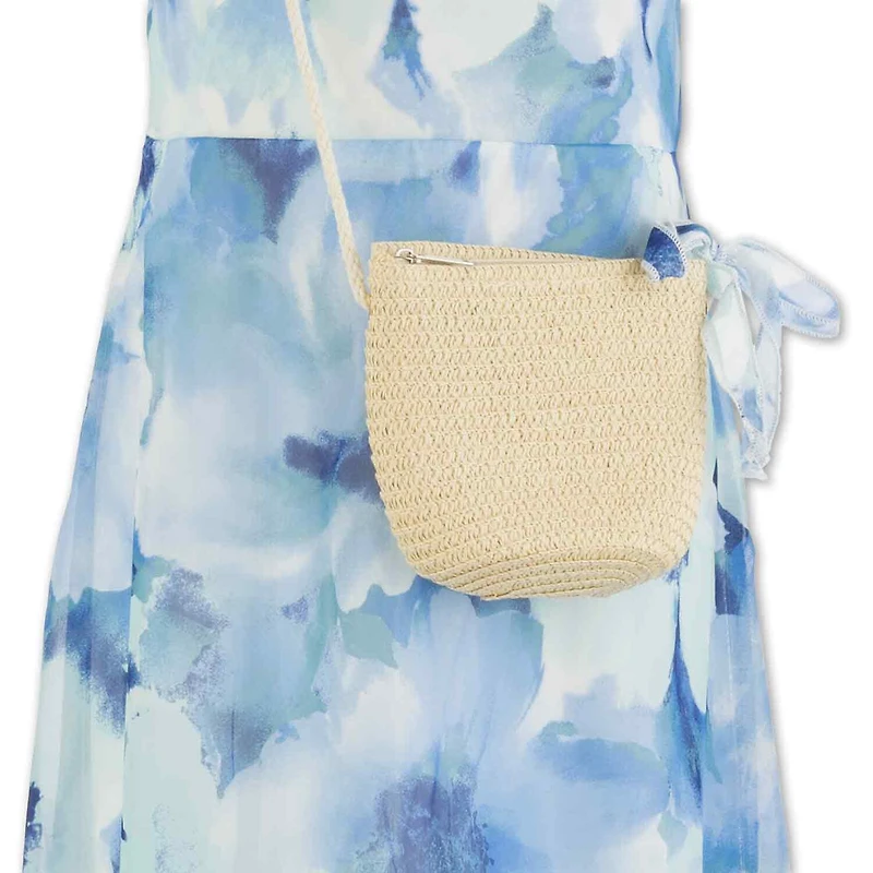 Speechless Big Kid Girls Short Sleeve Flutter Floral Maxi Dress