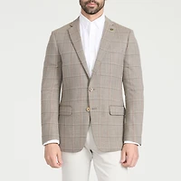 CRICKETEER™ Mens Windowpane Stretch Fabric Regular Fit Sport Coat