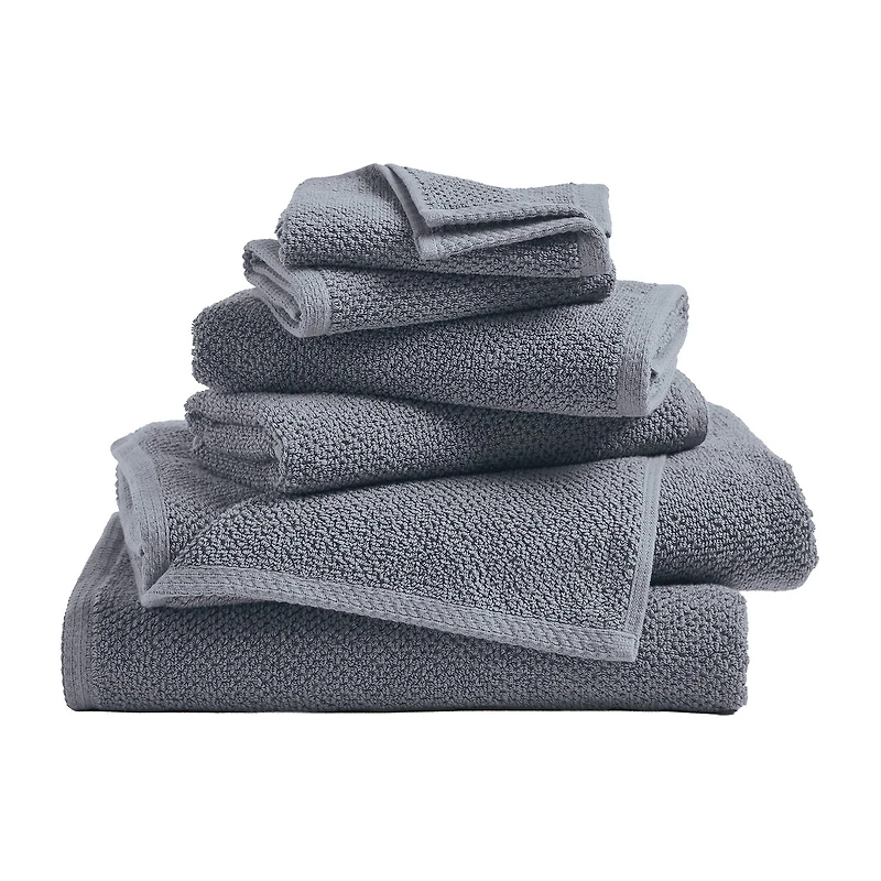 Linery Cotton Quick-Dry Loop Textured 6 Pc Towel Set