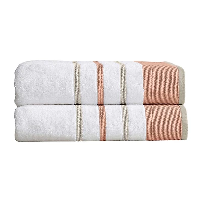 Luxury Cotton 2 Pc Decorative Bath Sheet Set