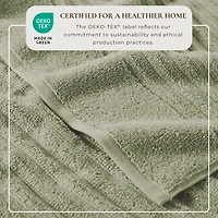 Linery Solid Cotton Ribbed Textured 2-pc. Bath Sheet
