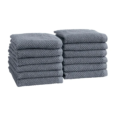Linery Solid Cotton Textured Quick Dry Washcloth