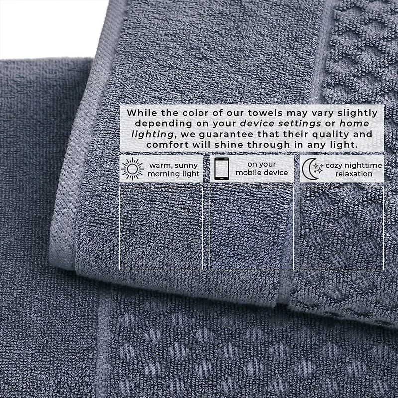 Linery Solid Cotton Textured Bath Sheet