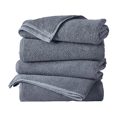 Linery Cotton Quick-Dry Loop Textured 4 Pc Bath Towels