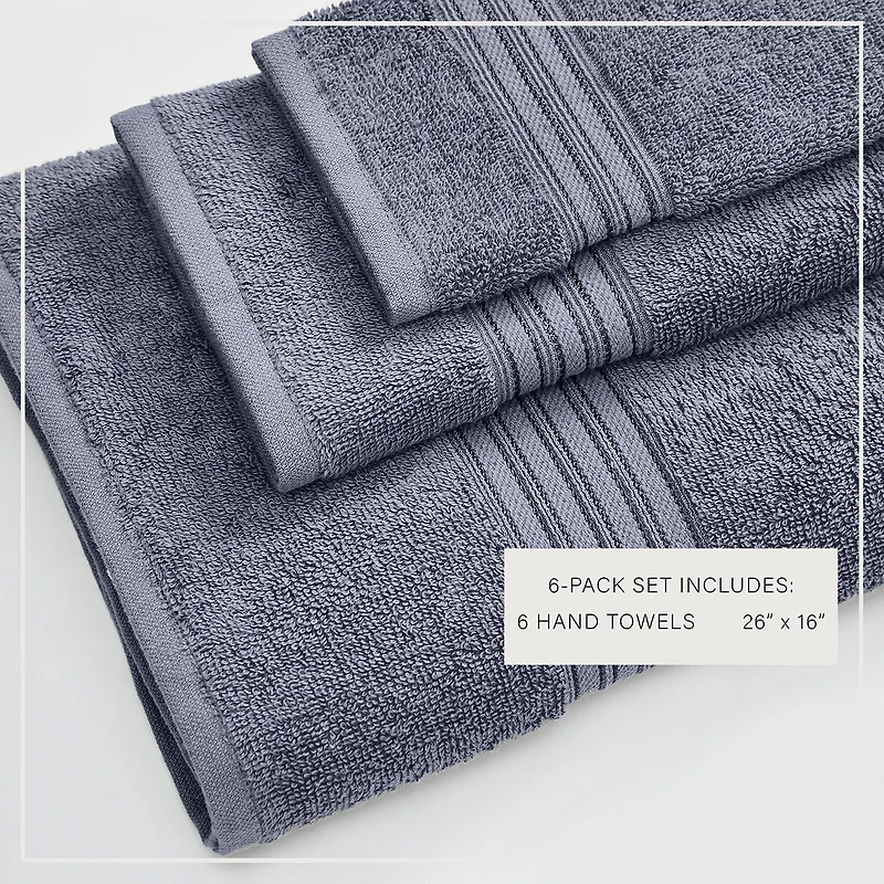 Linery Linery Cotton Everyday 6 Pc 6-pc. Hand Towel
