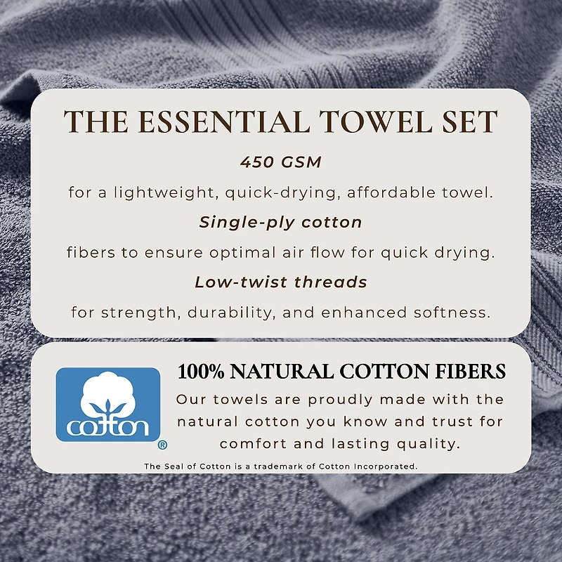 Linery Linery Cotton Everyday 6 Pc 6-pc. Hand Towel