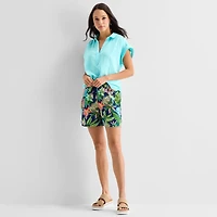 St. John's Bay Womens Tall Short Sleeve Blouse