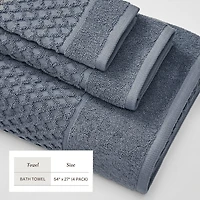 Linery Cotton Quick-Dry Textured 4 Pc Bath Towels