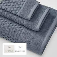 Linery Cotton Quick-Dry Textured 6 Pc Hand Towels