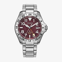 Citizen Land Mens Silver Tone Stainless Steel Bracelet Watch Bj7150-50w