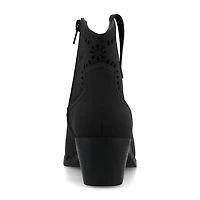 Journee Collection Womens Cheyenne Stacked Heel Cowboy Boots