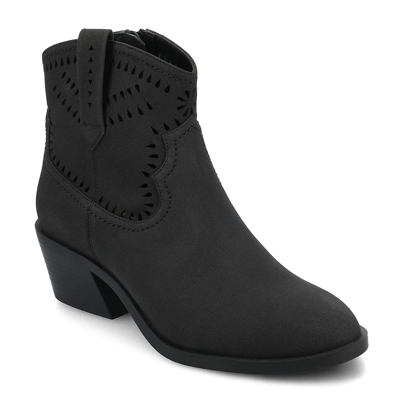 Journee Collection Womens Cheyenne Stacked Heel Cowboy Boots