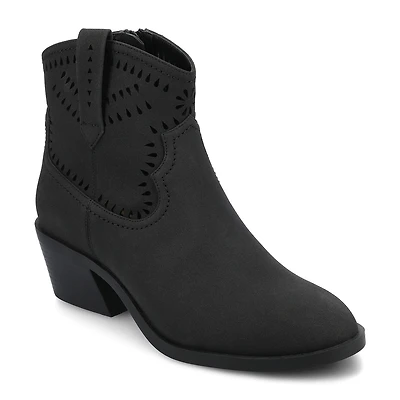 Journee Collection Womens Cheyenne Stacked Heel Cowboy Boots