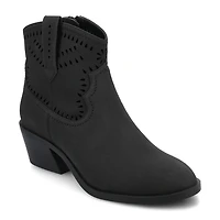 Journee Collection Womens Cheyenne Stacked Heel Cowboy Boots