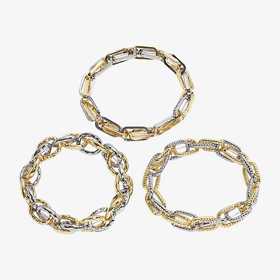 Bold Elements Womens 3-pc. Bracelet Set