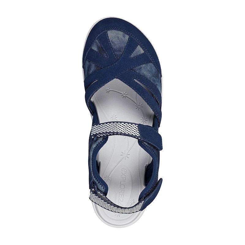 Easy Spirit Womens Esplash Adjustable Strap Flat Sandals