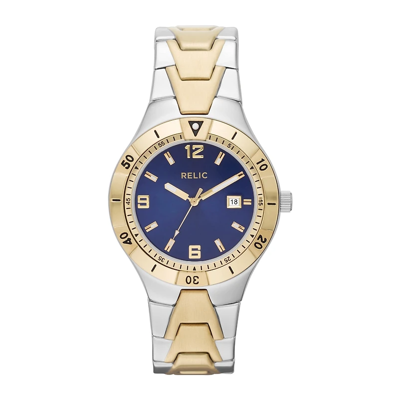 Relic® Vince Mens Two-Tone Stainless Steel Bracelet Watch ZR12107