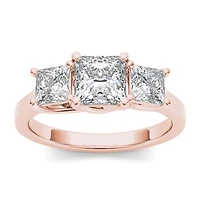 2 CT.T.W. Natural Diamond 14K White Gold 3-Stone Engagement Ring