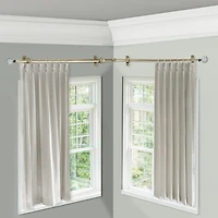Rod Desyne Faceted Corner 13/16 Adjustable Curtain