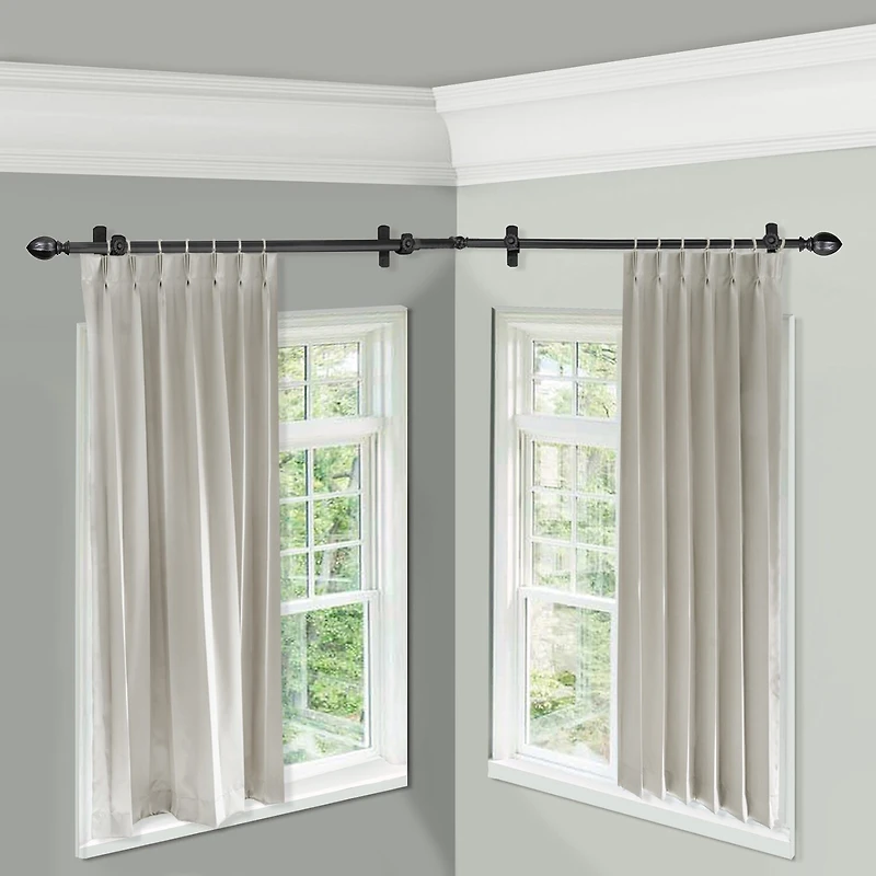 Rod Desyne Garnet Corner Window 3/4 Adjustable Curtain