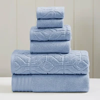 Pacific Coast Textiles Diamond Gate 6-pc. Geometric Bath Towel Set