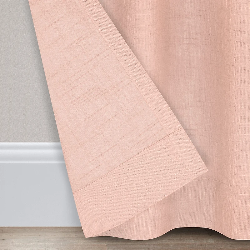 Fieldcrest Arden Solid Cotton Grommet Top Sheer Single Curtain Panel