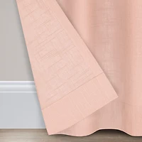 Fieldcrest Arden Solid Cotton Grommet Top Sheer Single Curtain Panel