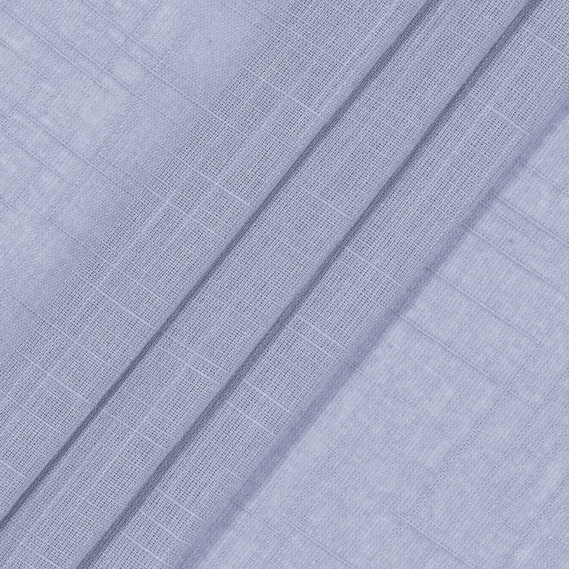 Fieldcrest Arden Solid Cotton Grommet Top Sheer Single Curtain Panel