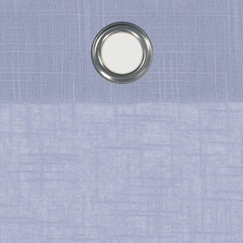 Fieldcrest Arden Solid Cotton Grommet Top Sheer Single Curtain Panel