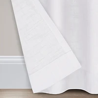 Fieldcrest Arden Solid Cotton Grommet Top Sheer Single Curtain Panel