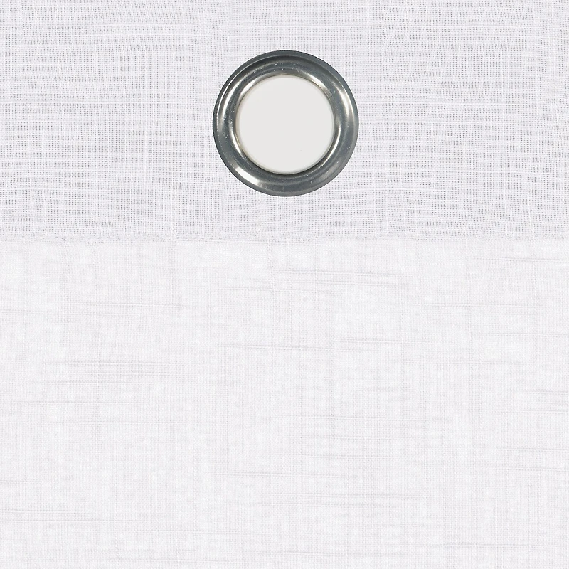 Fieldcrest Arden Solid Cotton Grommet Top Sheer Single Curtain Panel