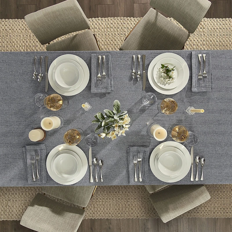 Fieldcrest Luxury Cotton-Linen Herringbone 4-pc. Napkins