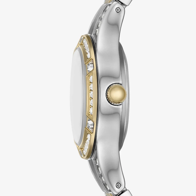 Relic By Fossil Womens Two Tone Bracelet Watch Zr34655