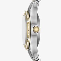 Relic By Fossil Womens Two Tone Bracelet Watch Zr34655