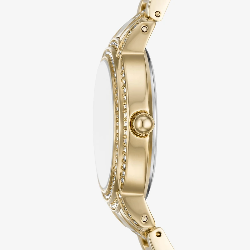 Relic By Fossil Womens Gold Tone Bracelet Watch Zr34657