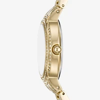 Relic By Fossil Womens Gold Tone Bracelet Watch Zr34657