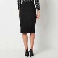 Liz Claiborne Womens Tall Mid Rise Midi Pencil Skirt