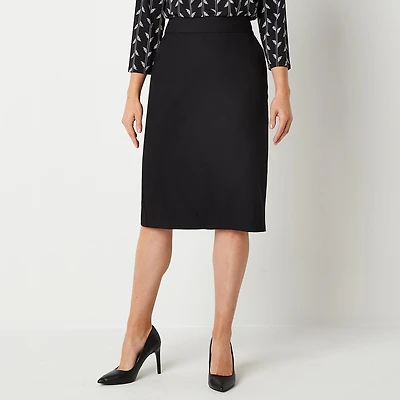 Liz Claiborne Womens Tall Mid Rise Midi Pencil Skirt