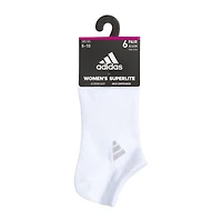 adidas Superlite Womens Multi-Pack 6 Pair Plus Tall No Show Socks